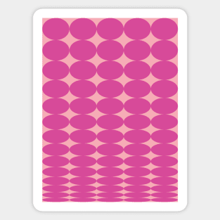 Retro Round Pattern - Pink Sticker